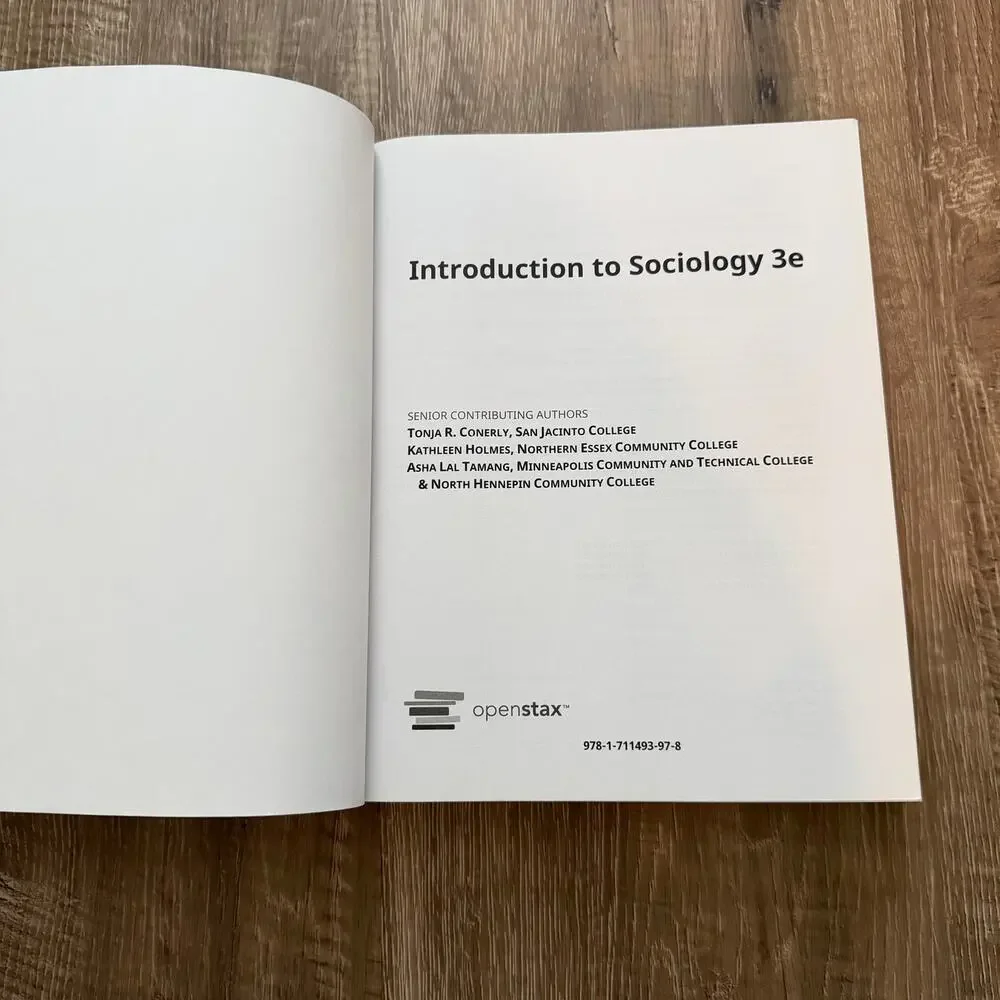 OpenStax‎ Sociology 3e 3rd Edition Textbook ISBN 9781711493985